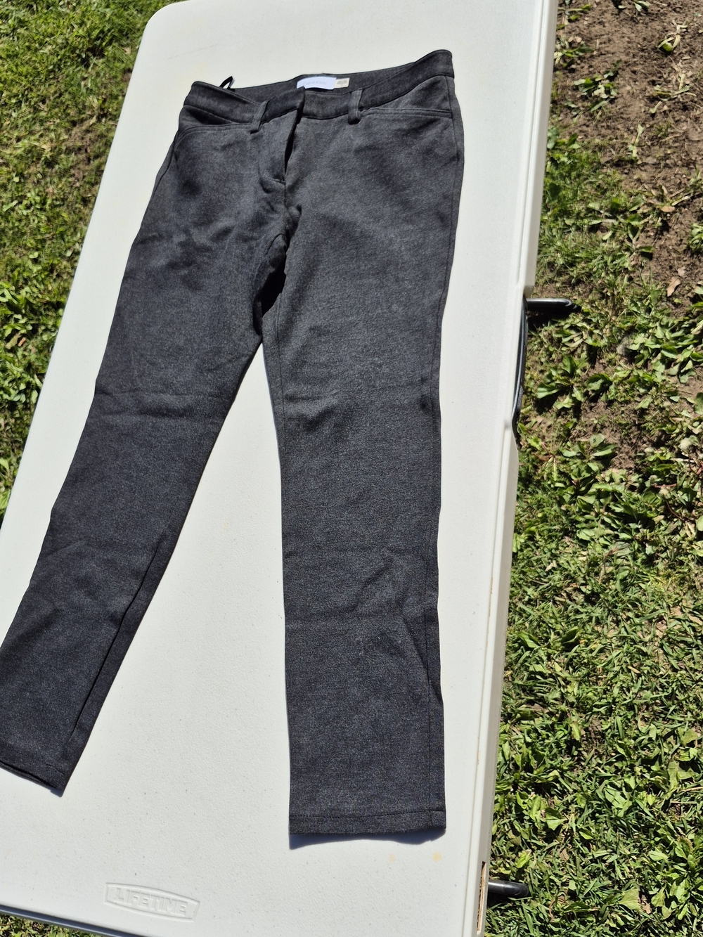 Calvin Klein Charcoal Gray Straight Trousers